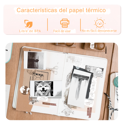 3 Rollos - Papel Térmico para Impresión de Bolsillo